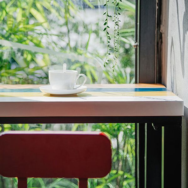 Glam Indoor Event and Cocktail Table Rectangle Trestle Bar Stool Table