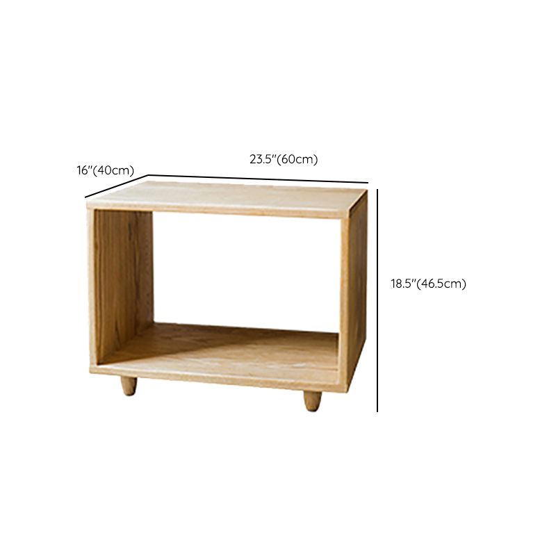 Modern Style Open Back Bookshelf Solid Wood Bookcase for Office