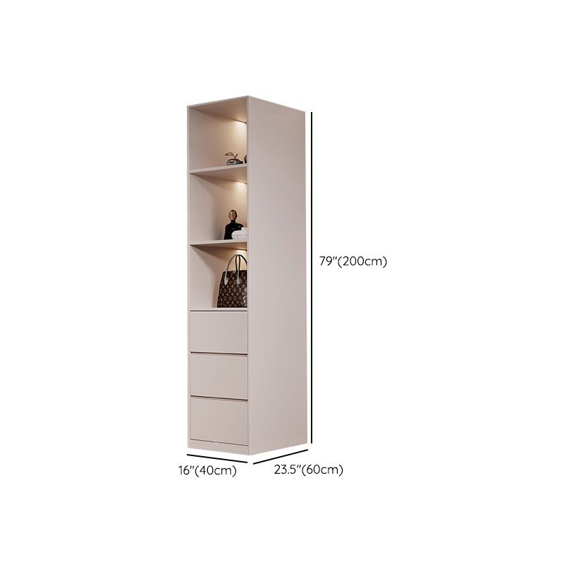 Contemporary Style Wardrobe Wooden Bedroom Wardrobe Closet with Shelves