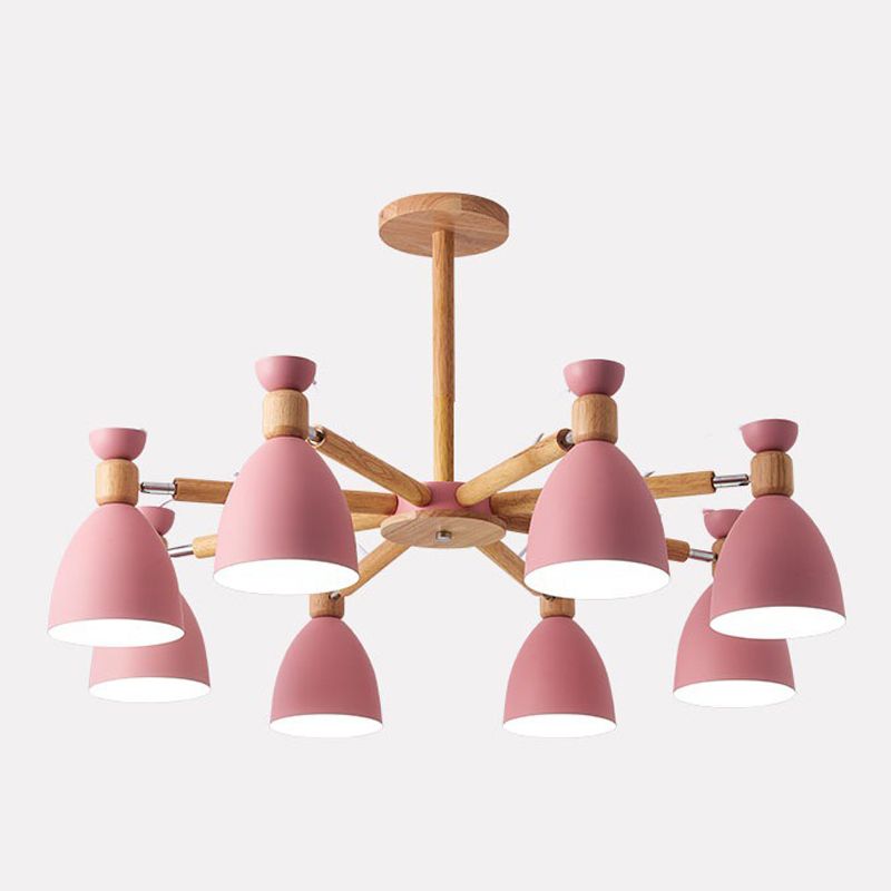 Candelera colgante de cono de múltiples luces de estilo moderno de metal iluminación para restaurante