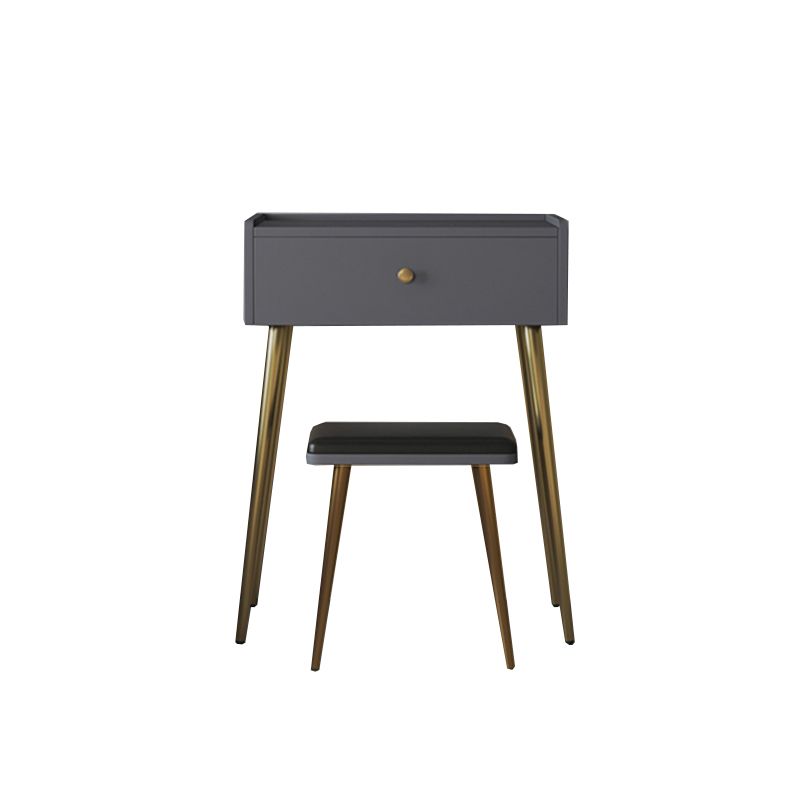 Rectangular Top Vanity Makeup Table - 30.7" Tall Vanity White/Grey Makeup Table