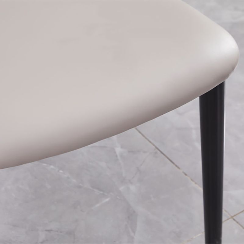 Wood Kitchen Dining Side Chair Open Back Dining Side Chair in Black Frame