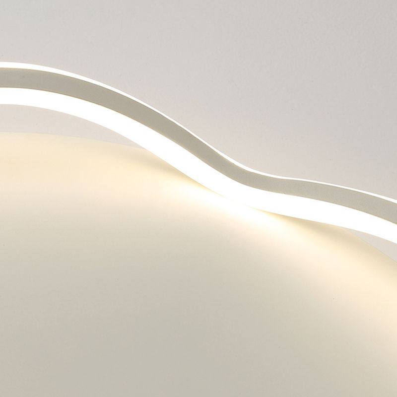 Moderne Lineare Eisen Flushmount Licht Acryl Schatten Bündig Montage Decken