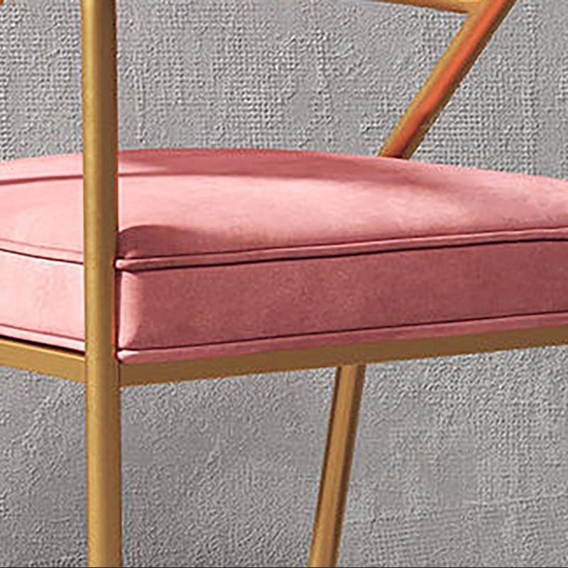 Silla de comedor de terciopelo Glam, sillas laterales de comedor con respaldo abierto para uso en restaurantes