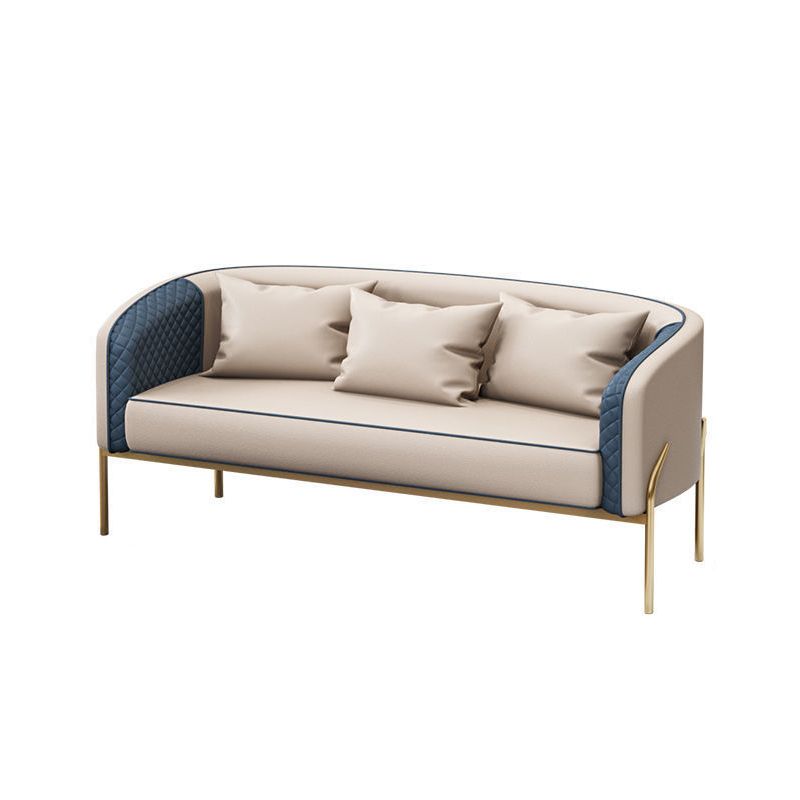 Modern Sloped Arm Sofa Basic Four Legs Standard Sofa for Living Room, Apartment