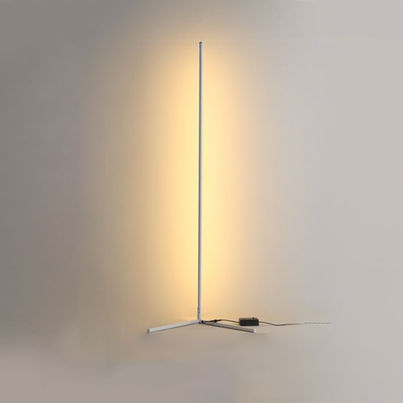 Modern Style Strip Shape Floor Lighting Metal 1 Light Floor Lamp for Bedroom