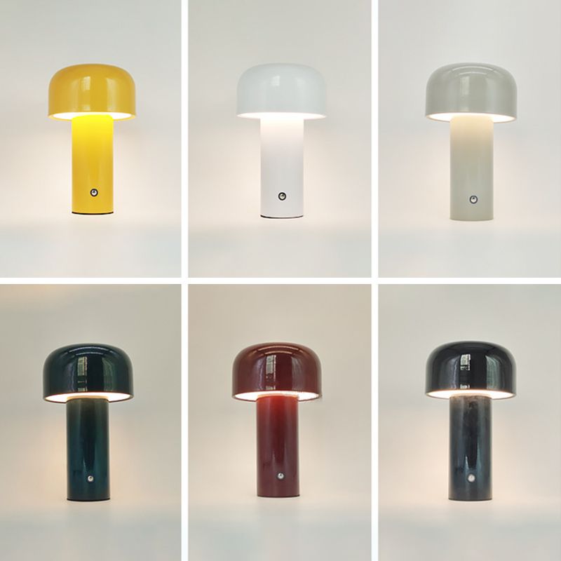 1-Light LED Table Lamp Macaron Chargeable Desk Light with Acrylic Shade for Living Room