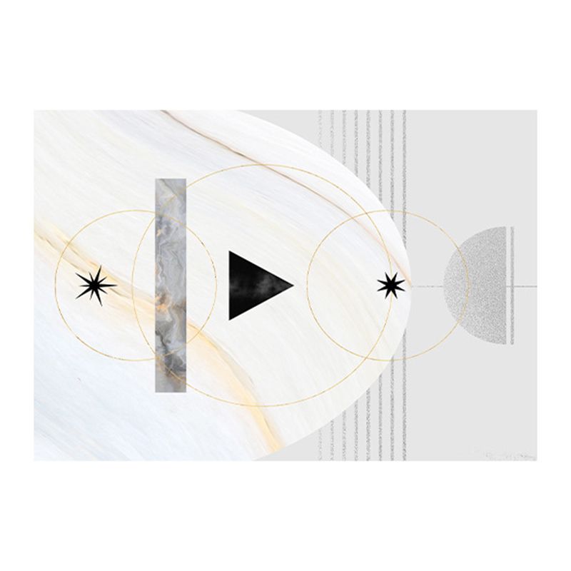 White Rug Polyester Pattern Area Rug Stain Resistant Indoor Rug for Living Room