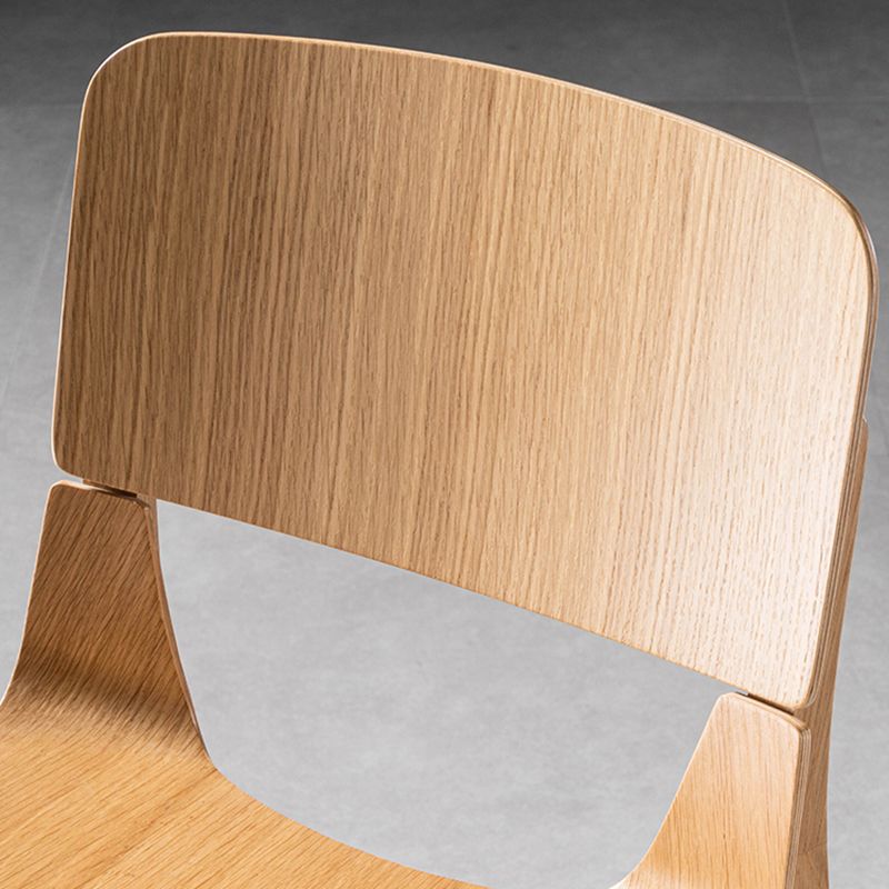 Silla de comedor de madera moderna con respaldo abierto, sillas laterales sin brazos para el hogar