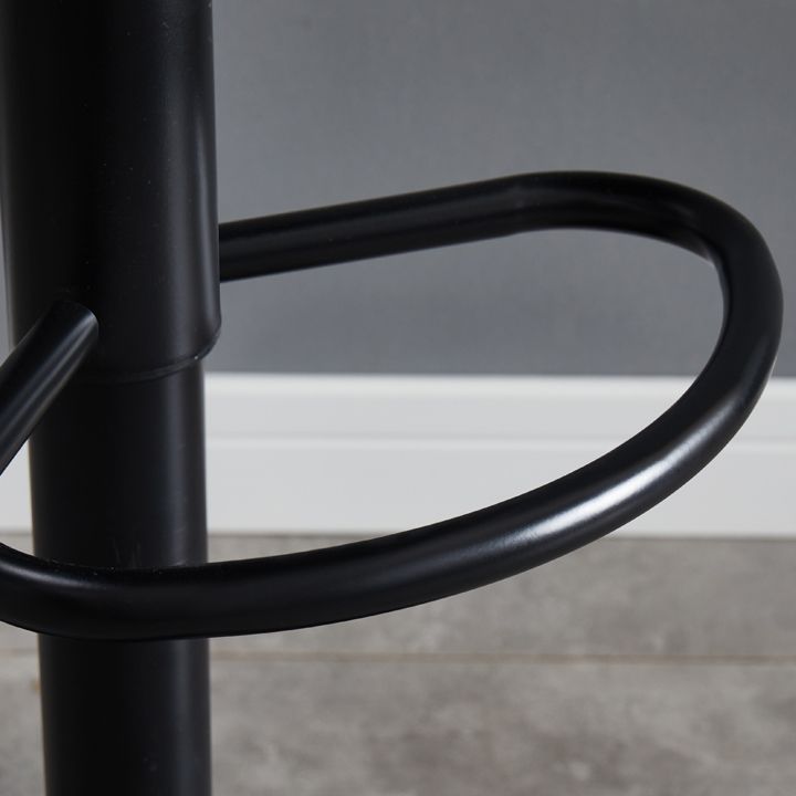 Contemporary Style Adjustable Upholstered Bar Stool with Metal Legs