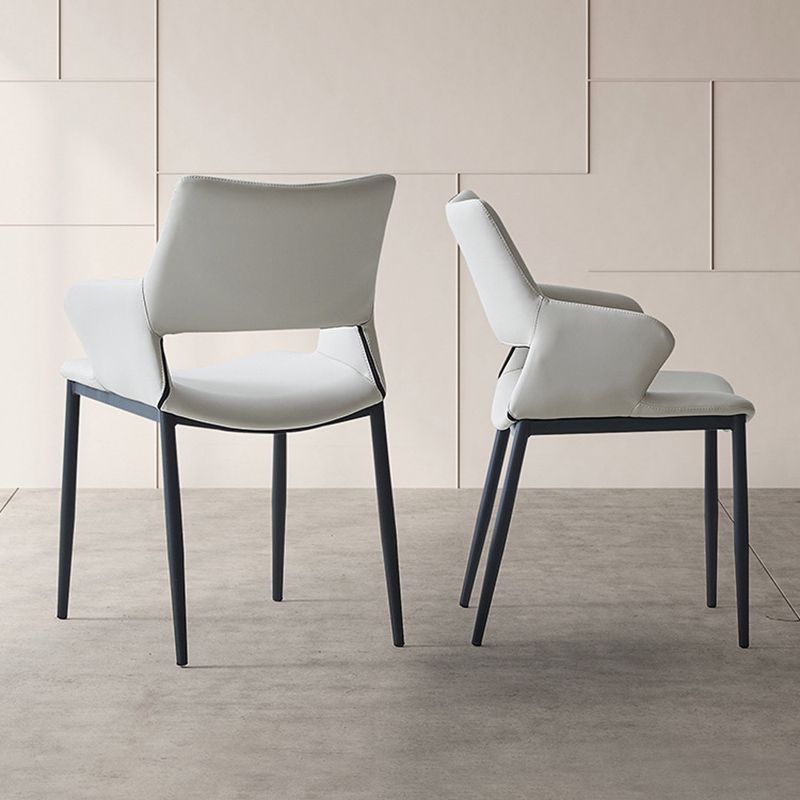 Dining Room Faux Leather Chair Industrial Home Parsons Dining Chair