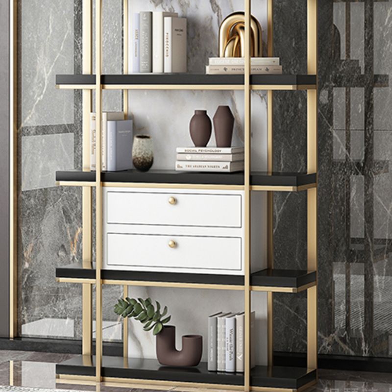 Engineered Wood Glam Bookcase Standard Closed Back Bookshelf