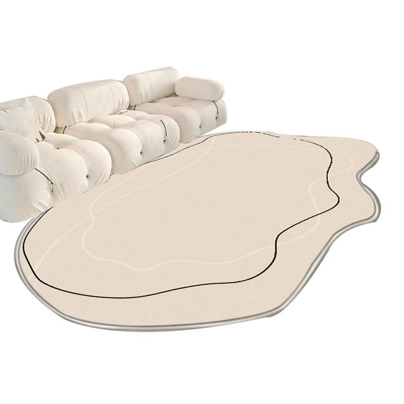 Modern Style Rug Irregular Shape Rug Stain Resistant Rug for Home Decor