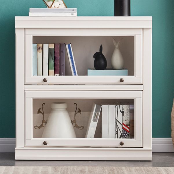 Wooden Vertical Bookcase Contemporary Closed Back Bookshelf for Home Office