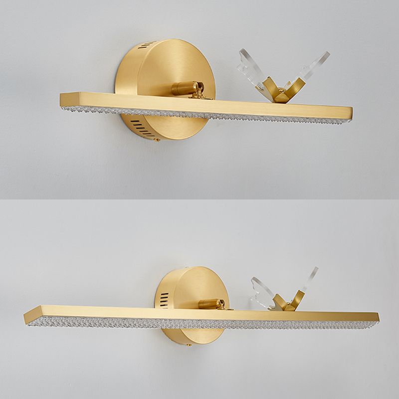 Minimaliste moderne à vanité murale rationalisée Lumières Copper Vanity Wall Lighttures pour salle de bain