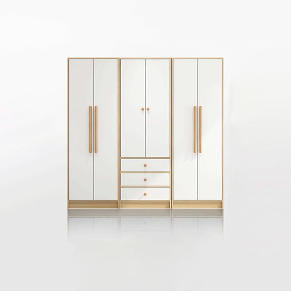 Light Wood Finish Cabinet for Bedroom Contemporary Engineered Wood Storage Cabinet