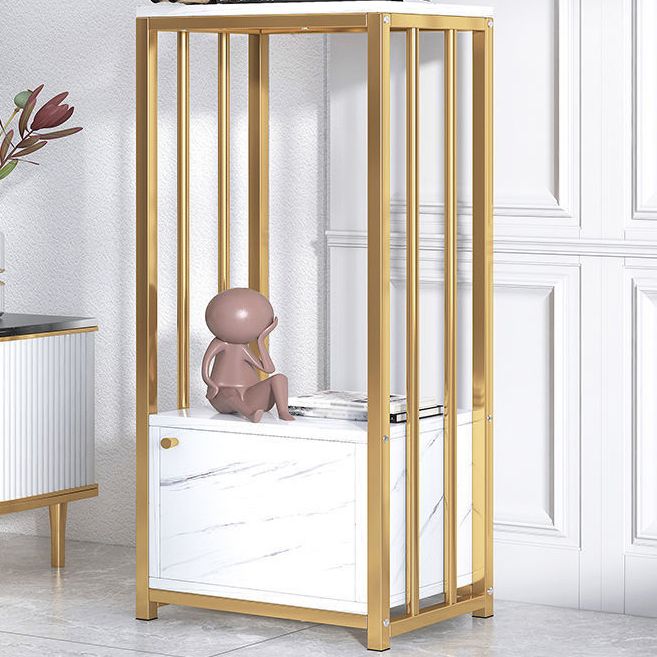 Modern Metal Book Shelf Home Open Back Bookcase with Shelves
