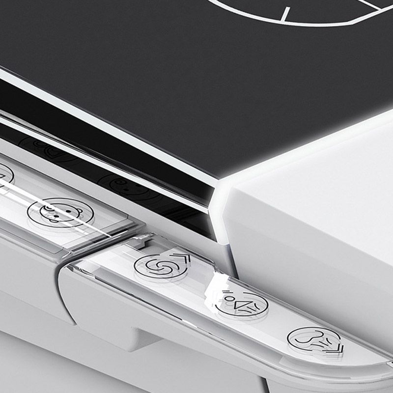 Modern White Heated Seat Toilet ABS Floor Mounted Flush Toilet with Seat