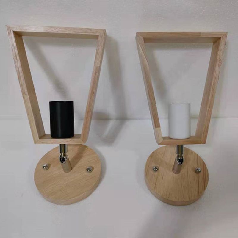 Einstellbare 1 leichte geometrische Wandbeleuchtung mit Holzwandleuchte moderne Holzwandleuchte