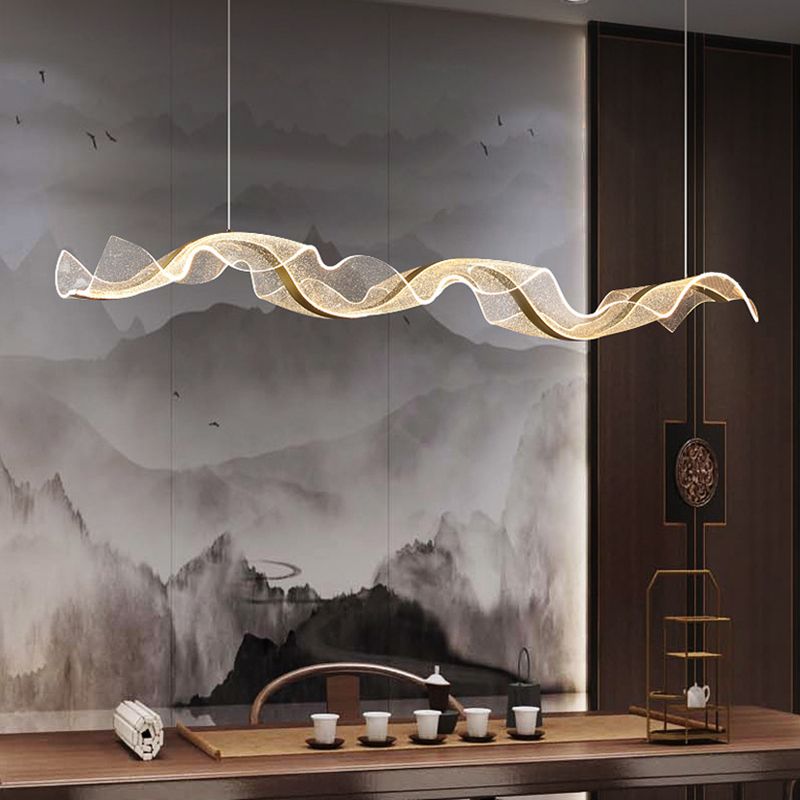 Nordic Island Lighting Fixture Acrylic LED Pendant Light for Dining Room