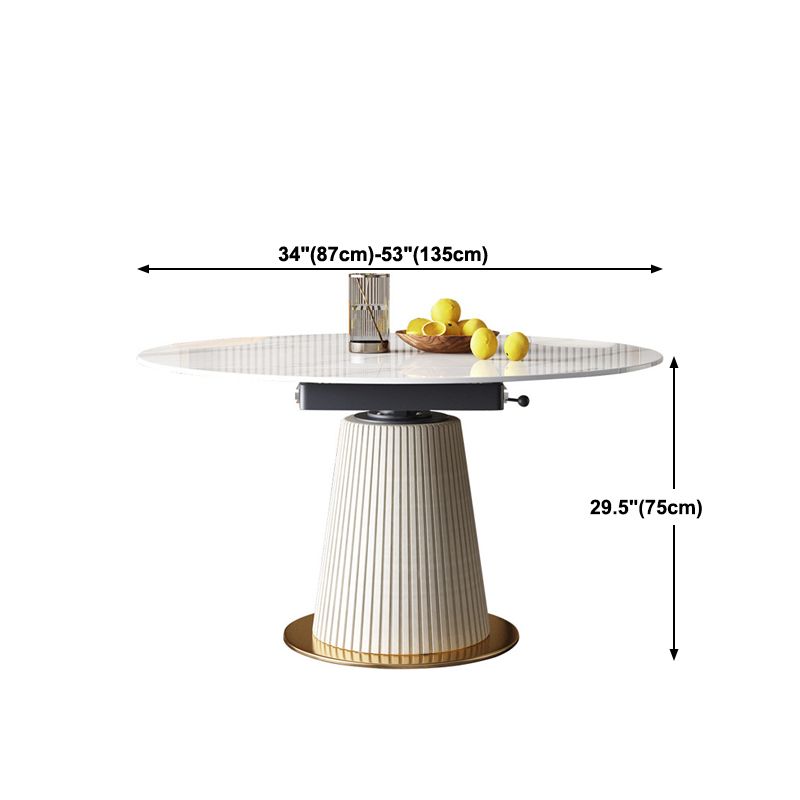 Glam 1/4/5/6/7 Pieces Dining Room Set Round Dining Table Set