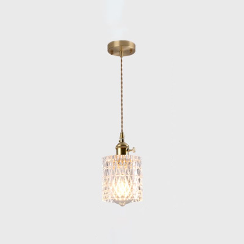 Brass Glass Pendants Lighting Industrial 1 Light Hanging Light Fixture for Restaurant