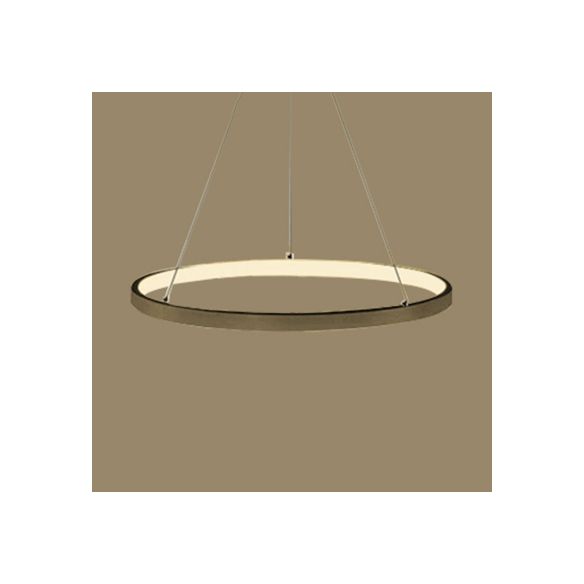 Ring kroonluchter hanger Moderne acryl -LED 3/4/5 lichten zwart/wit/bruin plafond opgehangen armatuur in warm/wit/natuurlijk licht