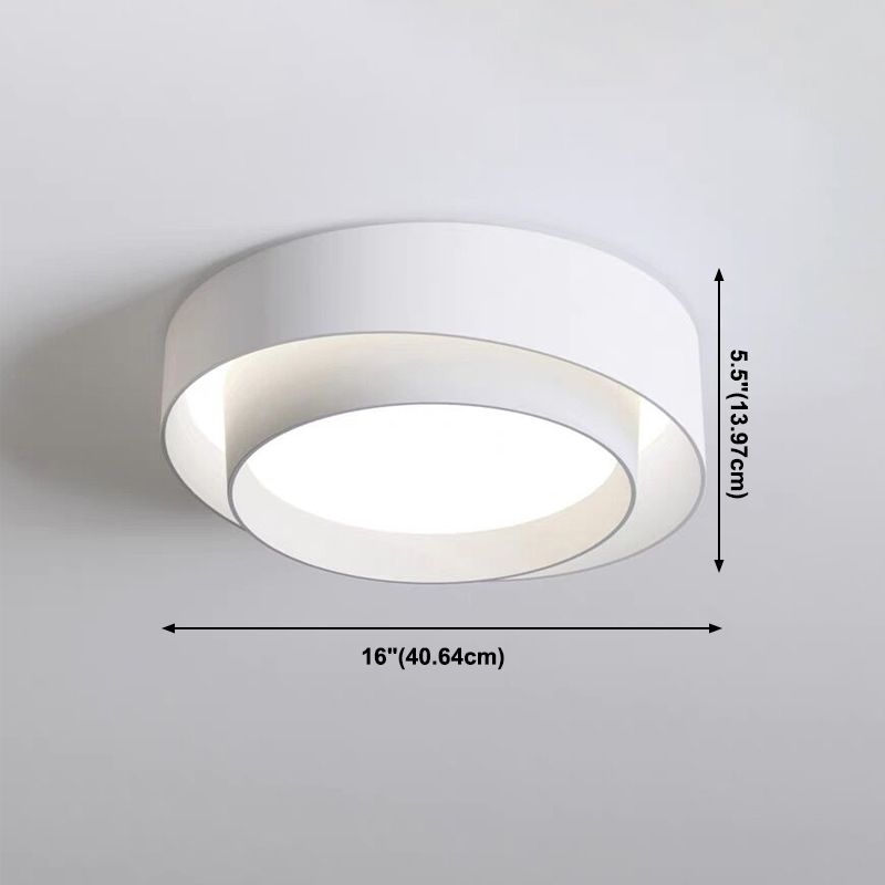 Moderne eenvoud Indoor LED inbouw ijzeren ronde plafondlamp met acryl kap