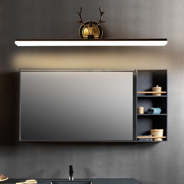 Vanité linéaire Lumières murales vintage Simplicité Applexion murale acrylique avec bois pour salle de bain