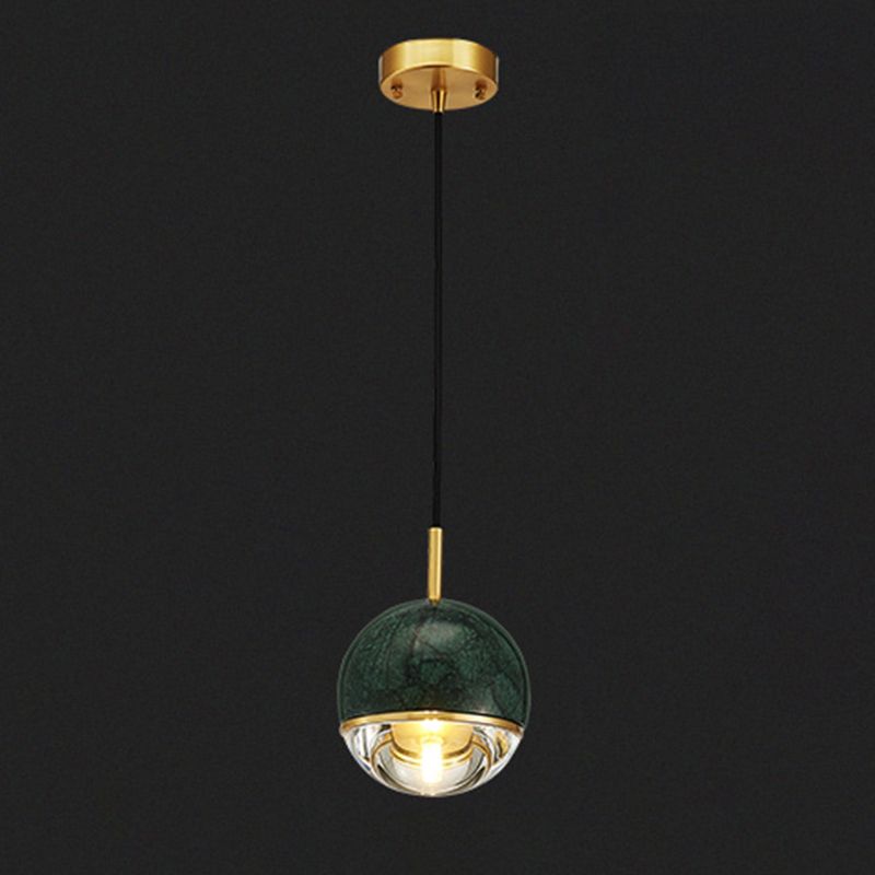Modern Style Hanging Ceiling Light Global Suspension Pendant Light with Stone Shade