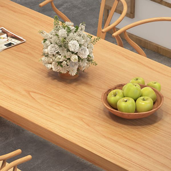Simplicity Style Dinette Table Rectangle Solid Wood Dinner Table in Natural