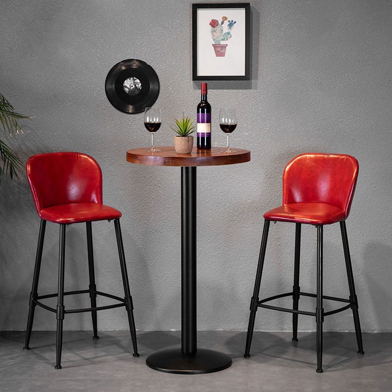 1/2/3 Pieces Industrial Solid Wood Bar Table Set Round Bistro Set for Dining Room