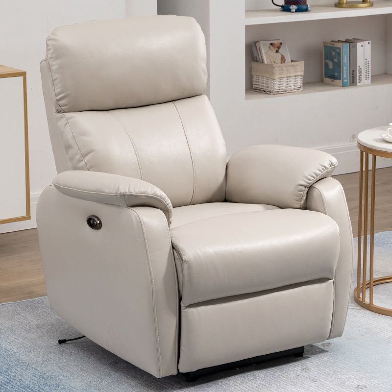 Contemporary Leather Recliner 32.7" Wide Standard Recliner with Footrest