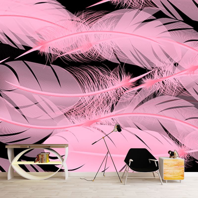 Environment Friendly Wall Mural Wallpaper Feather Sitting Room Wall Mural
