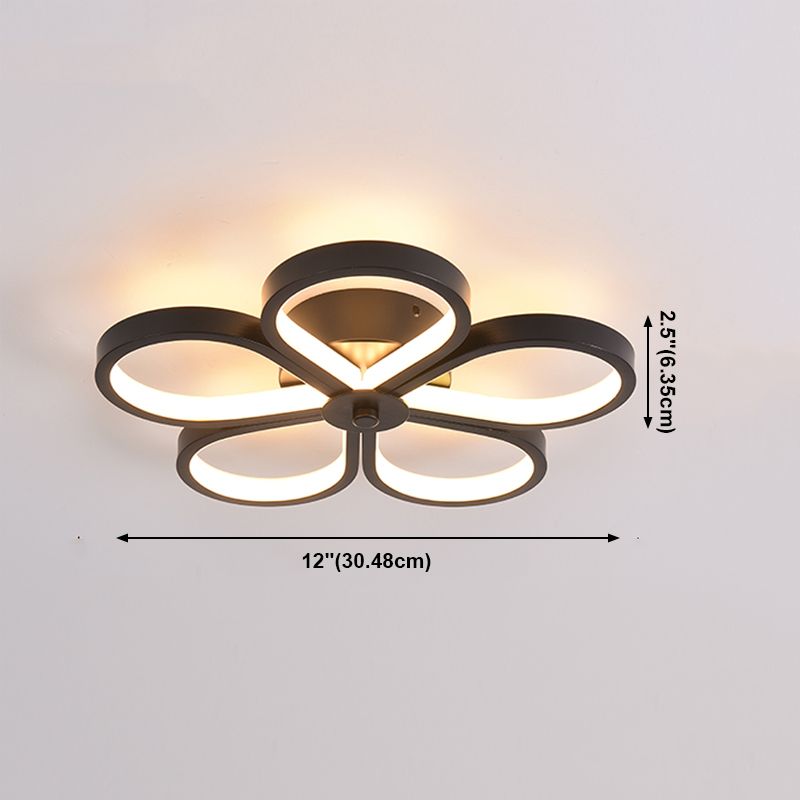 Luces montadas en el techo de múltiples cabezales, iluminación LED contemporánea de montaje empotrado, color negro