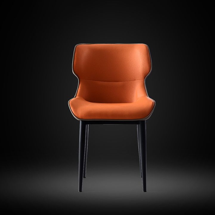 Dining Room Upholstered Chair Home Wingback Faux Leather Dining Chair