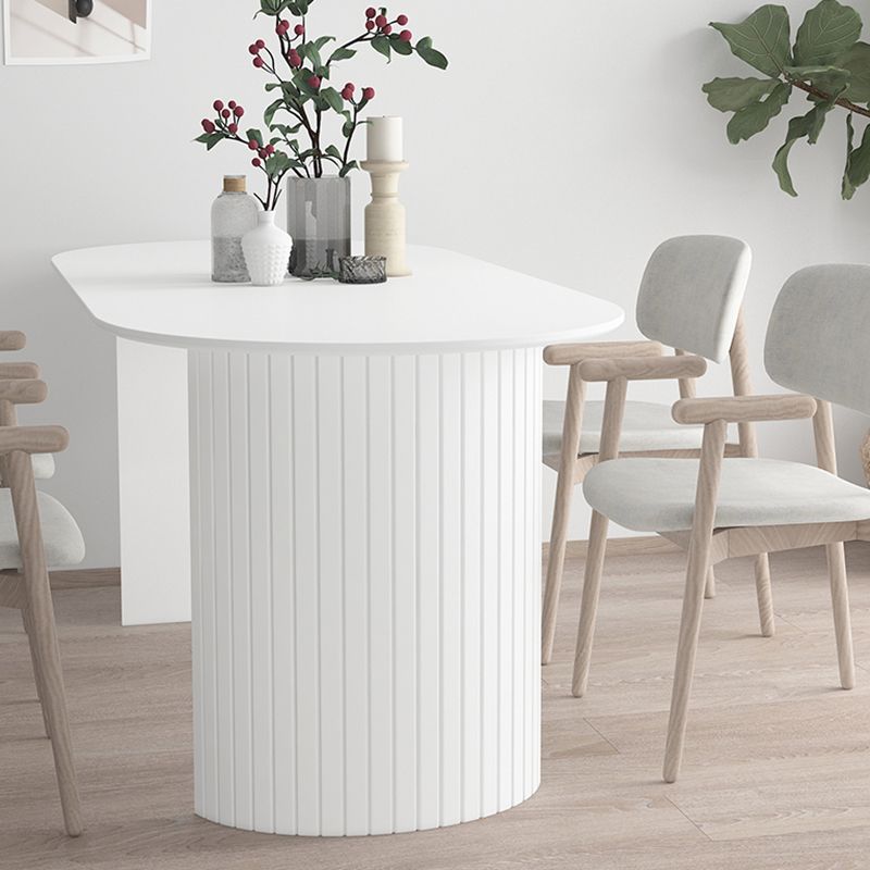 Freie Form moderner Stil Esstisch Weißer fester Tisch mit Sinterstein