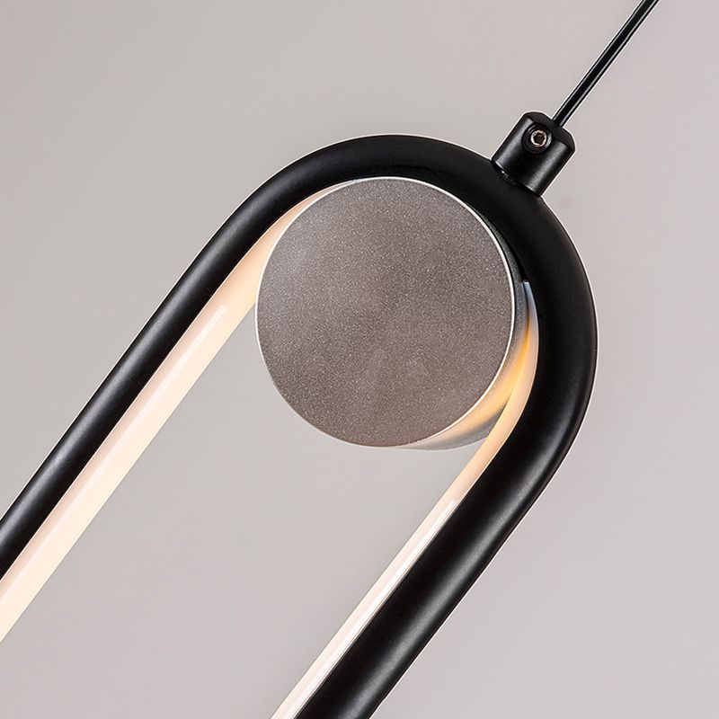 Acrylic Oblong LED Pendant Light in Modern Simplicity Aluminium Hanging Light for Interior Spaces