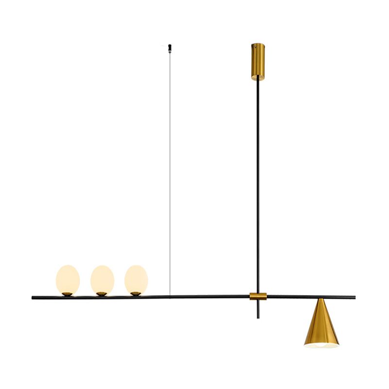 Contemporary Island Light Fixtures Geometric Glass Island Chandelier Lights for Dining Room