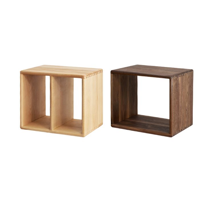 Contemporary Solid Wood Bookshelf Open Back Bookcase for Home Office