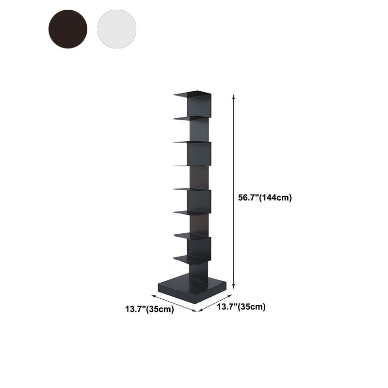 13.8" Wide Book Shelf Stainless Steel Shelf Bookcase Stackable Vertical