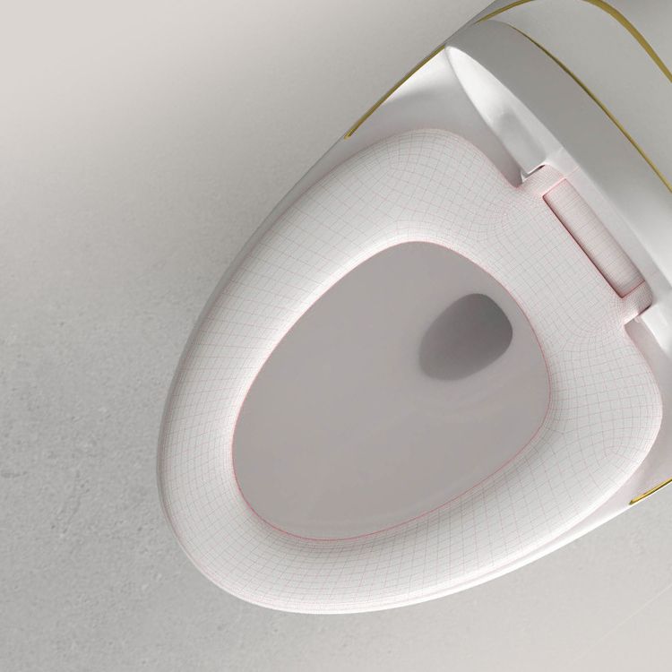 Siphon Jet Toilet Bowl Floor Mounted All-In-One Urine Toilet