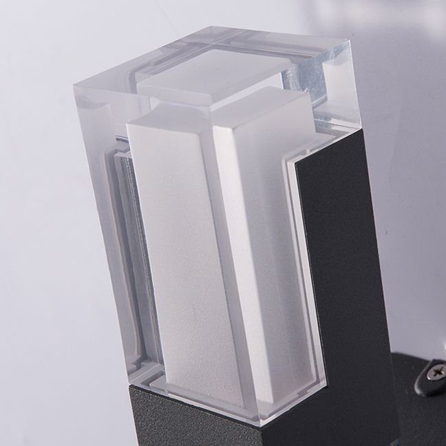 Quadratische Form Metallwandbeleuchtung moderne Multi -Leuchten -Wandmontagebeleuchtung in Schwarz