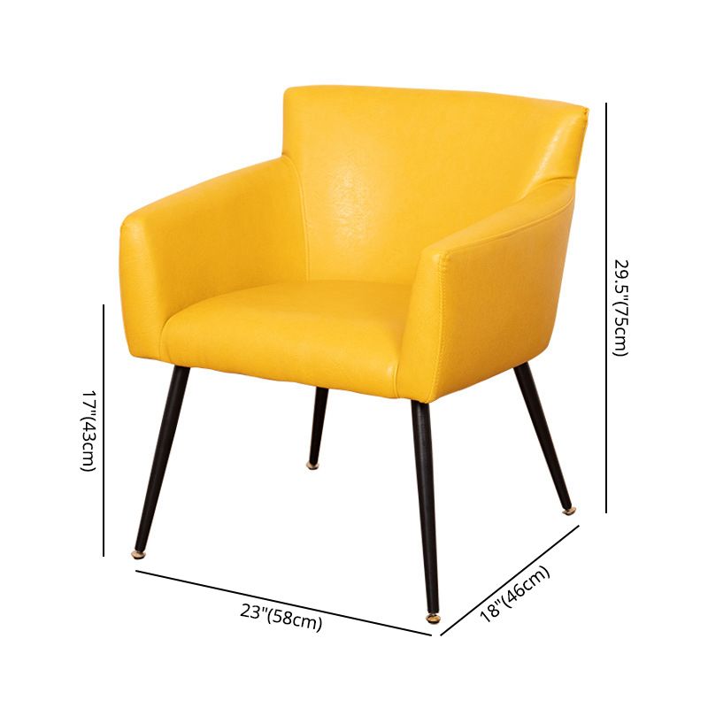 Fauteuil de maison scandinave rembourré, dossier Parsons, chaise de salle à manger simple en métal