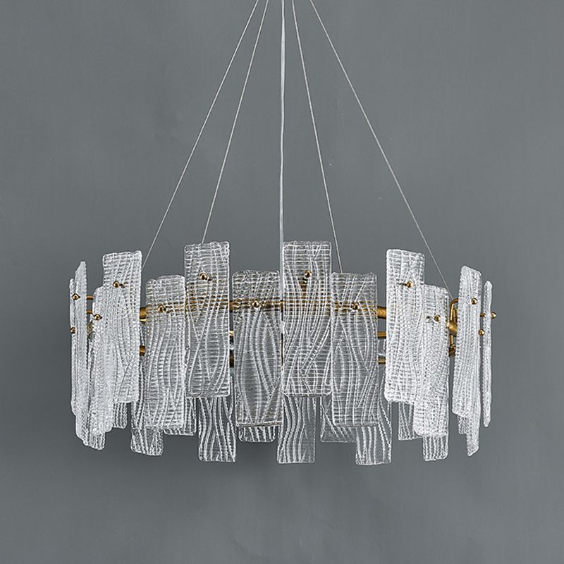 Contemporary Style Geometry Pendant Lights Glass Chandelier Lights in Gold