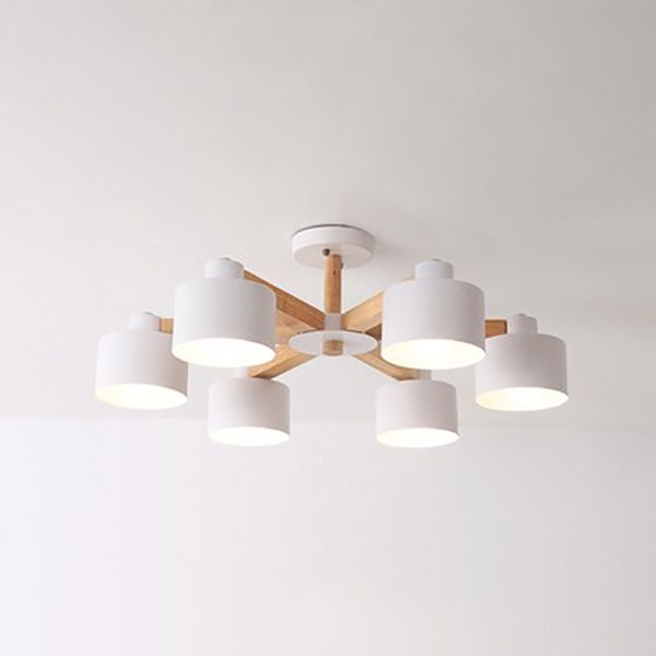 Lampade a sospensione del cilindro in metallo Lampada moderna Multi Lights Suspension Lampada