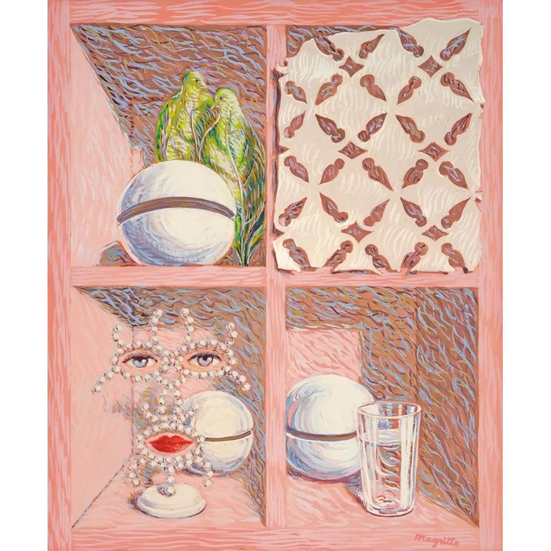 Pink Storage Case Murals Wallpaper Stain-Resistant Wall Covering for Living Room