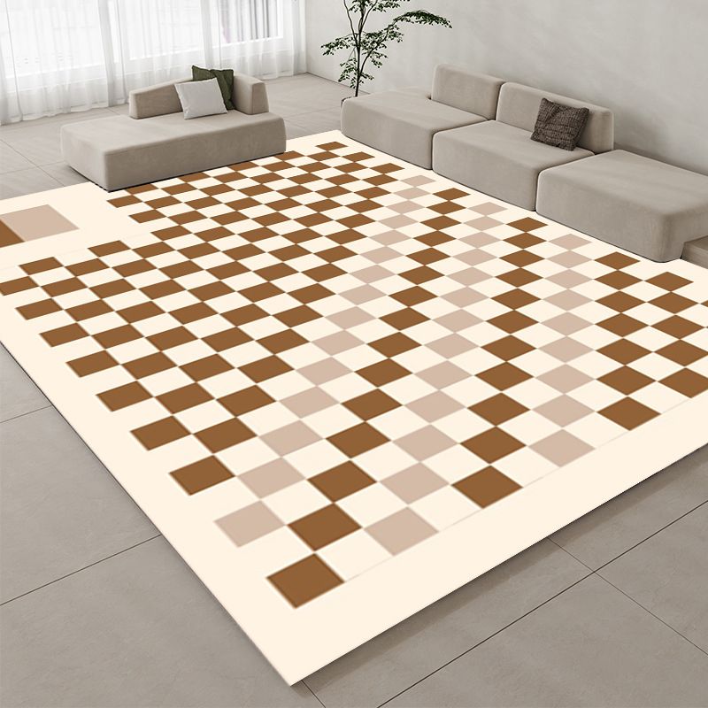 Wit eenvoudig tapijt polyester controle print tapijt vlekbestendig tapijt voor woonkamer