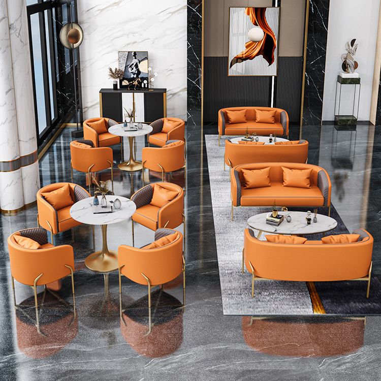 Glam Style Sintered Stone Set Round 1/3/4/5 Pieces Dining Set for Home Use