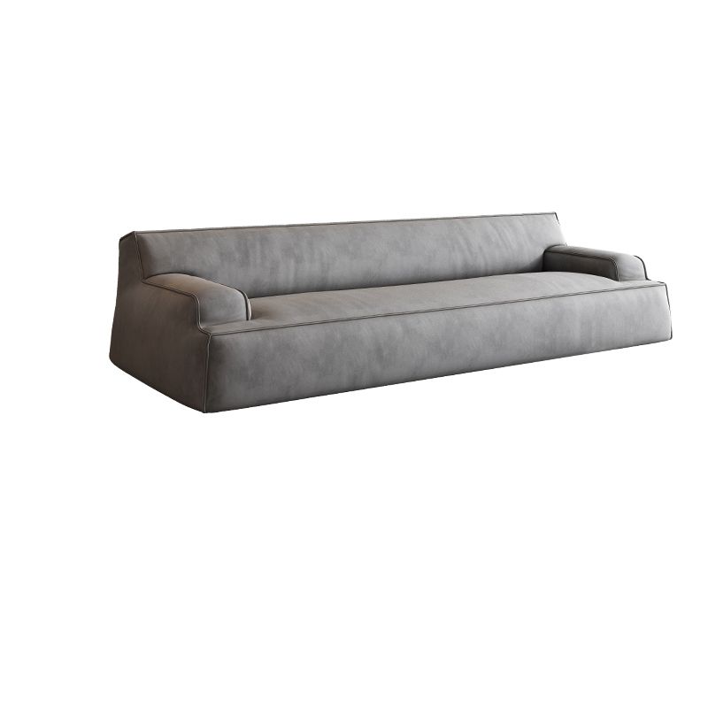 Recessed Arm Modular/Stationary Furniture Sectionals in Grey
